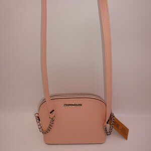 NWT Steve Madden BMaggie Linen Pink Dome Crossbody Shoulder Purse Bag Handbag